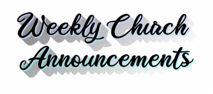 Weekly Church Announcements