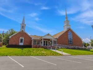Front of the church from the parking lot