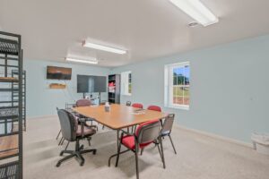 Meeting room with conference table