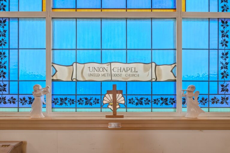 Stained-glass window close-up